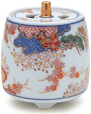 1003  其泉　春秋文豆丸型　香炉　未使用 香炉 有田焼 春秋文 筒型 1003 其泉 春秋文豆丸型 香炉 未